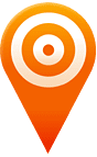 Orange location pin icon